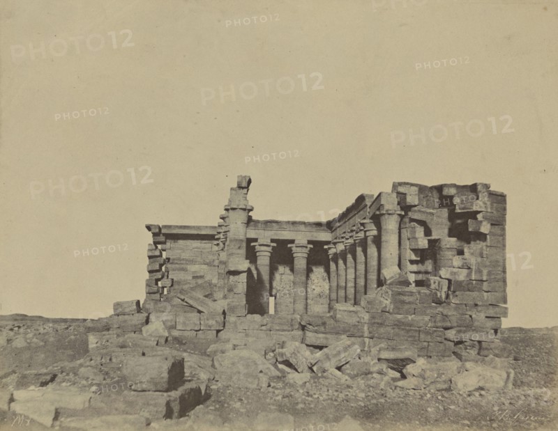 Temple de Maharrakah; John Beasly Greene, American, born France, 1832 - 1856, Maharakkah, Egypt; 1853 - 1854; Salted paper