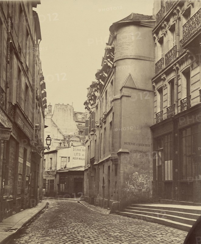 Rue Hautefeuille; Pierre Emonds, French, 1831 - about 1905, Paris, France; 1870 - 1879; Albumen silver print