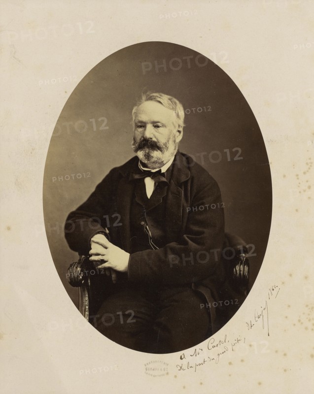 Portrait of Victor Hugo; Étienne Carjat, French, 1828 - 1906, Paris, France; 1862; Woodburytype; 25.1 x 18.4 cm