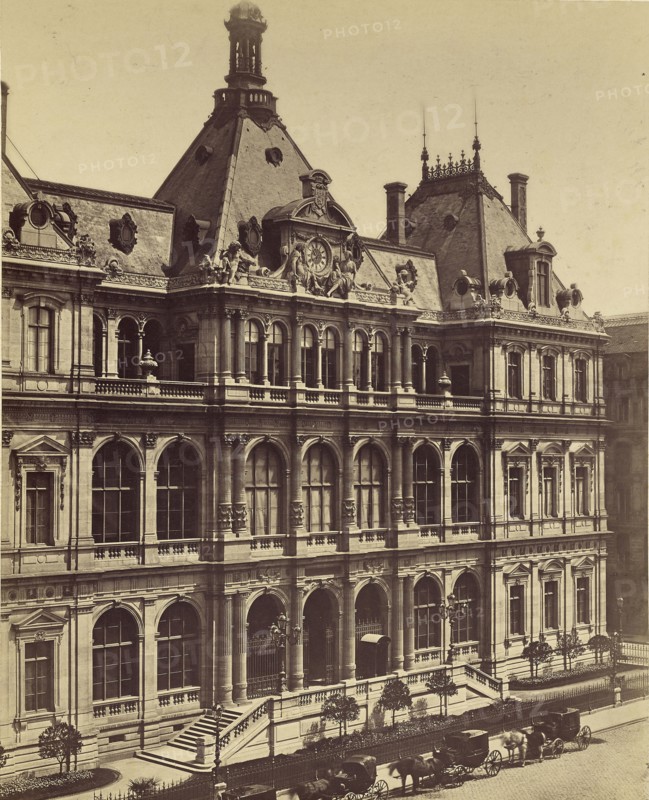 The Palais de la Bourse, Lyon; Jacques Alexandre Ferrier, French, 1831 - 1912, Lyon, France; 1865; Albumen silver print
