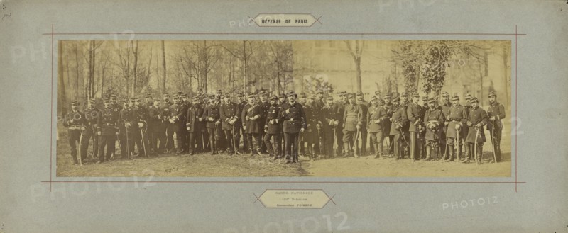 Garde Nationale, 100e Bataillon, Commandant Poisson; André Adolphe-Eugène Disdéri, French, 1819 - 1889, Paris, France; 1870