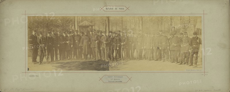 Garde Nationale, 65e Bataillon, Capitaine Beautes; André Adolphe-Eugène Disdéri, French, 1819 - 1889, France; 1870 - 1871