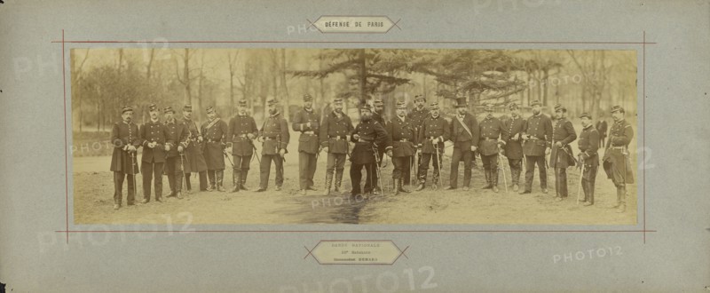 Garde Nationale, 25e Bataillon, Commandant Demars; André Adolphe-Eugène Disdéri, French, 1819 - 1889, Paris, France; 1870