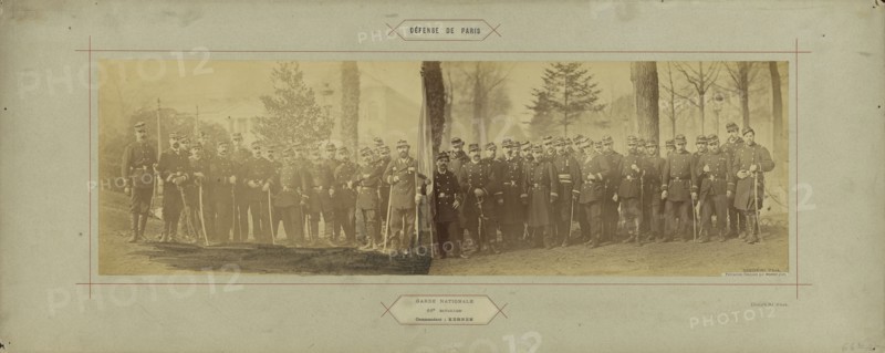 Garde Nationale, 66e Bataillon, Commandant: Kernen; André Adolphe-Eugène Disdéri, French, 1819 - 1889, Paris, France; 1870
