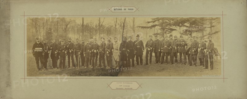 Garde Nationale, 155e Bataillon, Commandant: Raullot; André Adolphe-Eugène Disdéri, French, 1819 - 1889, Paris, France; 1870