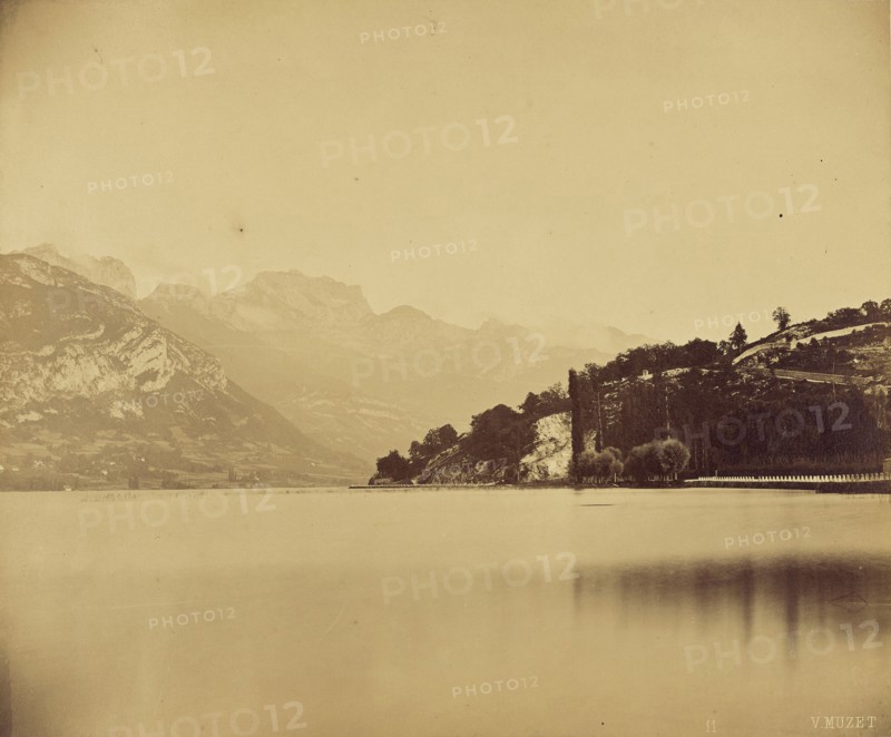 Lac D'Annecy; V. Muzet, French, active 1860s, Haute-Savoie, France; 1860; Albumen silver print