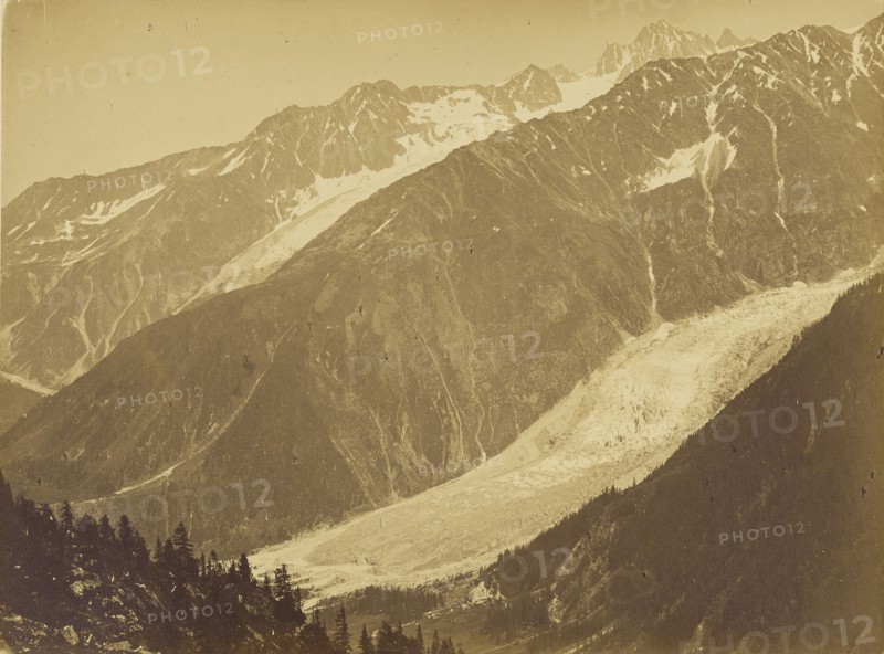 Le Mont-Blanc, Haute-Savoie). Le glacier de l'Argentiere; V. Muzet, French, active 1860s, Haute-Savoie, France; 1860 - 1865