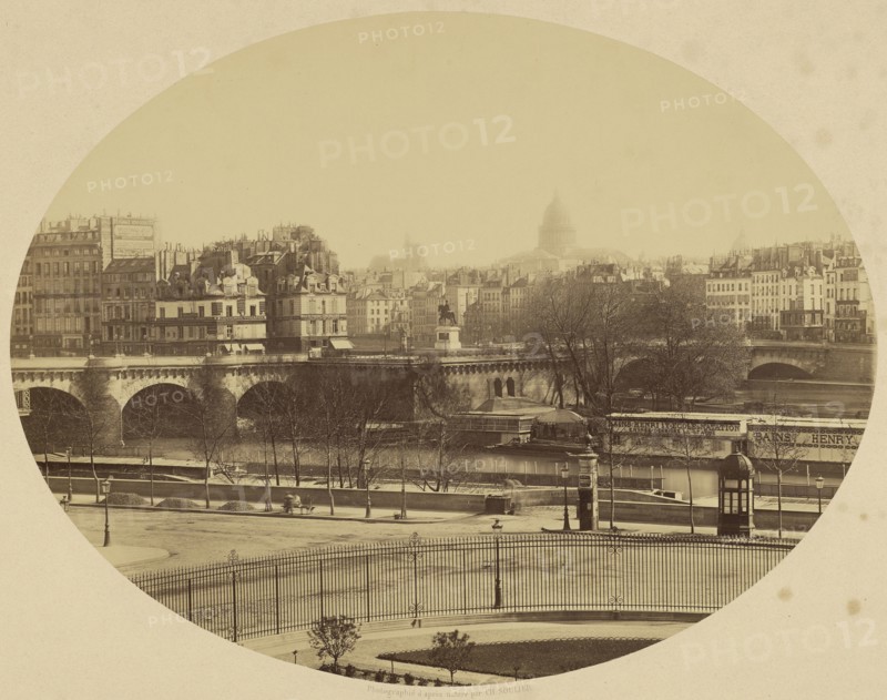 Pont Neuf, Paris, le Pont Neuf a Paris, Charles Soulier, French, 1840 - 1875, 1865; Albumen silver print