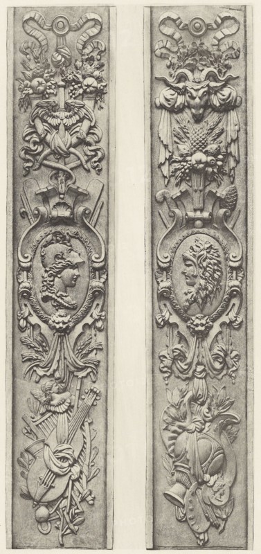 Tuileries - Aile Sud, Façade sur le Quai, Édouard Baldus, French, born Germany, 1813 - 1889, Paris, France; about 1868