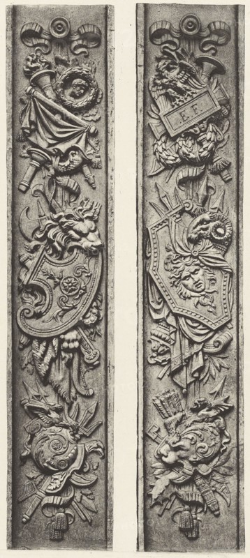 Tuileries - Aile sud, Façade sur le Quai, Édouard Baldus, French, born Germany, 1813 - 1889, Paris, France; about 1868