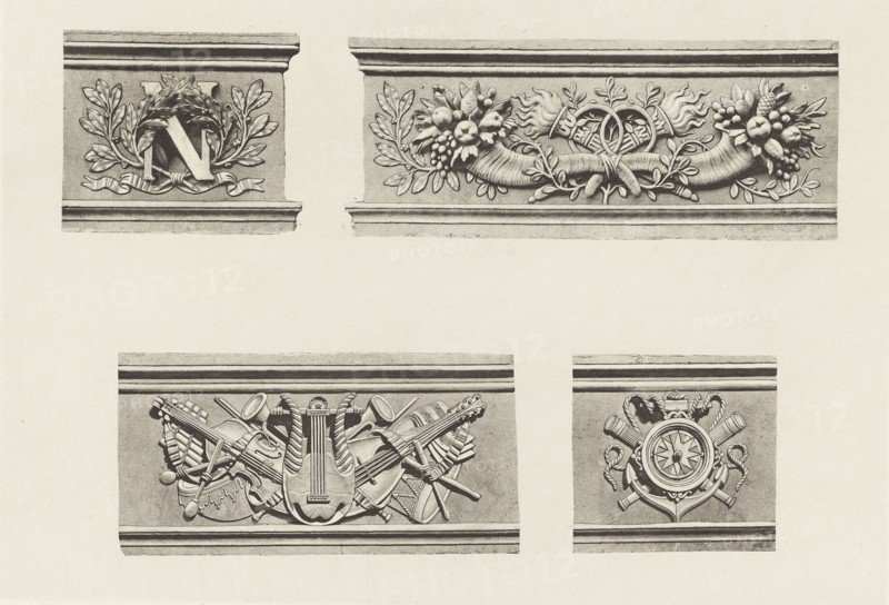 Tuileries, Façade sur la Cour, Édouard Baldus, French, born Germany, 1813 - 1889, Paris, France; about 1868; Heliogravure