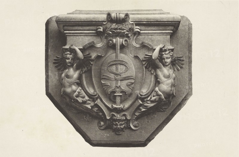 Tuileries - Aile Sud; Édouard Baldus, French, born Germany, 1813 - 1889, Paris, France; about 1868; Heliogravure
