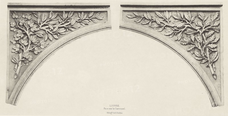 Louvre, Face sur le Carrousel, Édouard Baldus, French, born Germany, 1813 - 1889, Paris, France; about 1868; Heliogravure