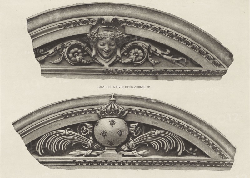 Louvre, Façade sur le Quai, Édouard Baldus, French, born Germany, 1813 - 1889, Paris, France; about 1868; Heliogravure; Sheet