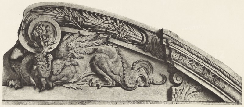 Nouveau Louvre, Escalier du Pavillon Mollien, Édouard Baldus, French, born Germany, 1813 - 1889, Paris, France; about 1868