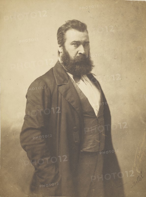 Jean-François Millet; Nadar, Gaspard Félix Tournachon, French, 1820 - 1910, 1856 - 1858; Salted paper print; 26.3 × 19.7 cm