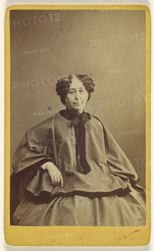 George Sand; Nadar Gaspard Félix Tournachon, French, 1820 - 1910, negative 1865; card 1870 - 1879; Albumen silver print