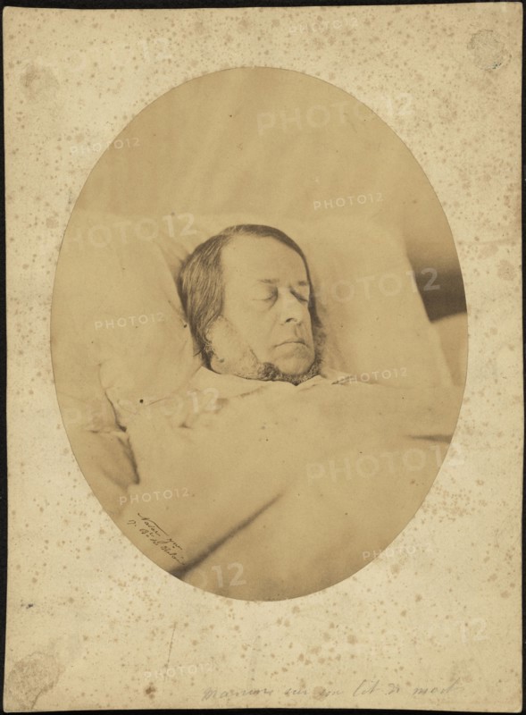 Manin on his deathbed; Adrien Alban Tournachon, French, 1825 - 1903, 1857; Salted paper print; 18.6 x 14.4 cm