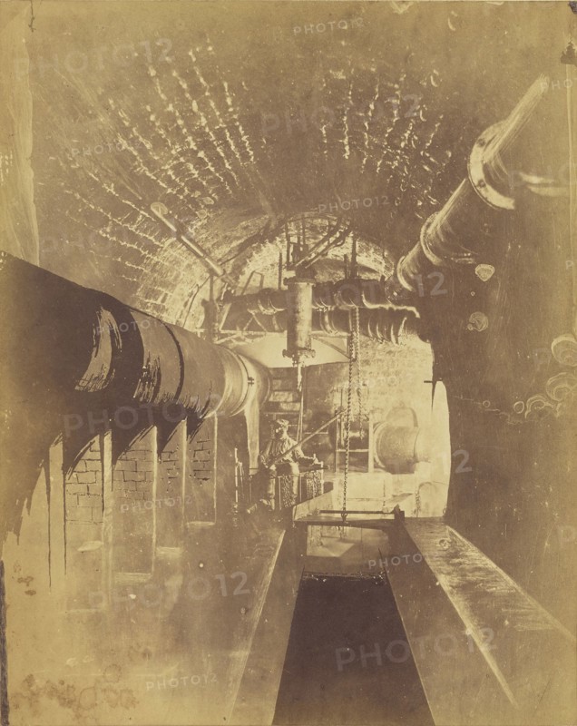 Egout sous la rue de Chateaudun; Nadar, Gaspard Félix Tournachon, French, 1820 - 1910, 1861; Albumen silver print