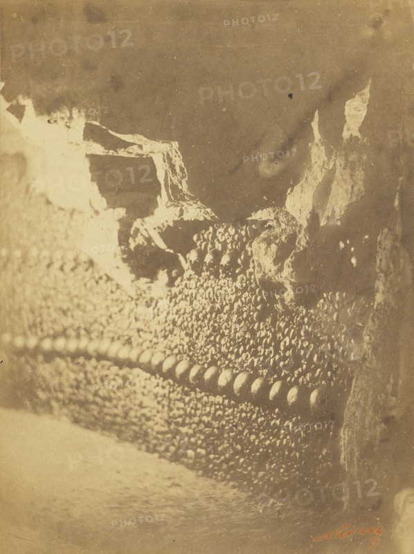 View in the Catacombs; Nadar, Gaspard Félix Tournachon, French, 1820 - 1910, 1861; Albumen silver print