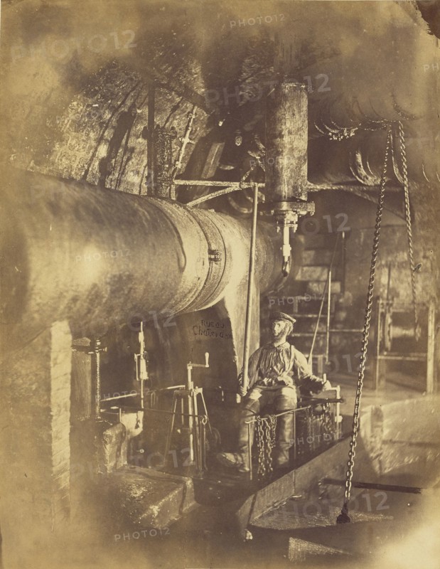 Egout sous la rue de Chateaudun; Nadar, Gaspard Félix Tournachon, French, 1820 - 1910, 1861; Albumen silver print