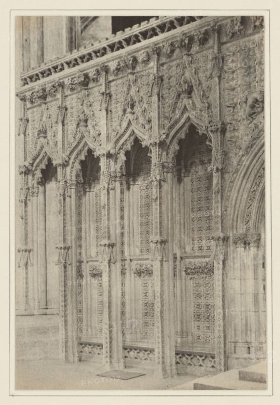 Lincoln Cathedral, Organ Screen, North Side; Frederick H. Evans, British, 1853 - 1943, 1895; Platinum print; 19.1 x 12.9 cm