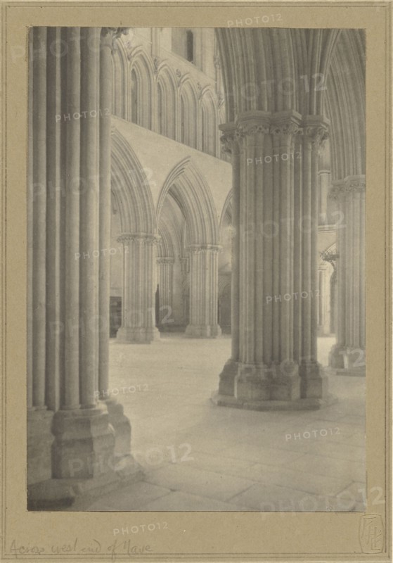 Wells Cathedral, Across the West End of Nave; Frederick H. Evans, British, 1853 - 1943, 1890 - 1903; Platinum print; 14.9 x 10.