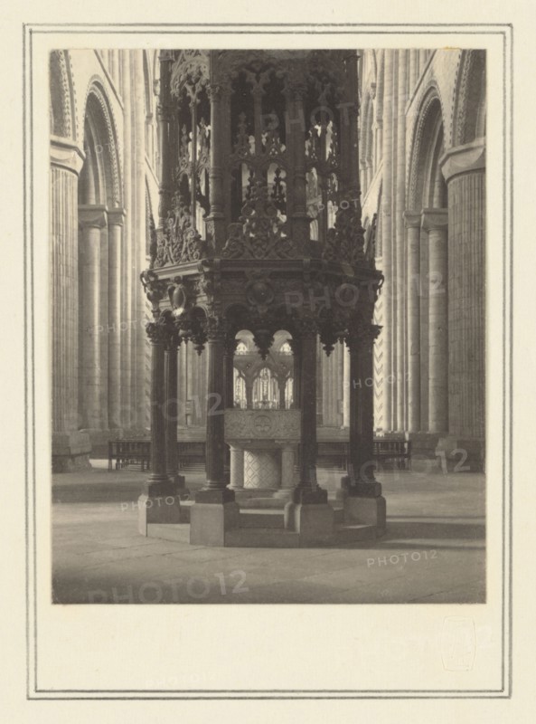 Durham Cathedral; Frederick H. Evans, British, 1853 - 1943, 1912; Platinum print; 12.1 x 9.5 cm 4 13,16 x 3 3,4 in