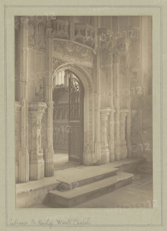 Entrance to Bishop West's Chapel; Frederick H. Evans, British, 1853 - 1943, 1897; Platinum print; 15.5 x 11 cm