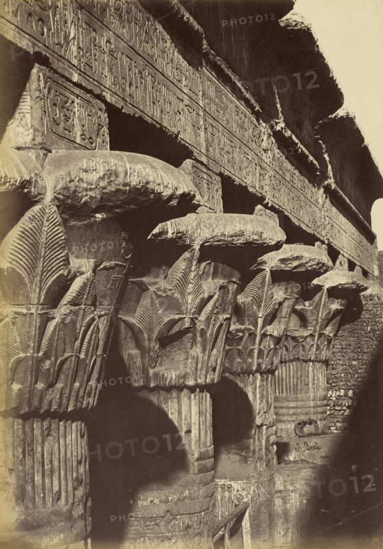 Esmeh, Chapiteaux; Antonio Beato, English, born Italy, about 1835 - 1906, 1860 - 1869; Albumen silver print