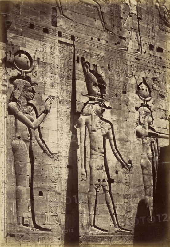 Island of Philae, Temple Pylon; Antonio Beato, English, born Italy, about 1835 - 1906, 1880 - 1889; Albumen silver print