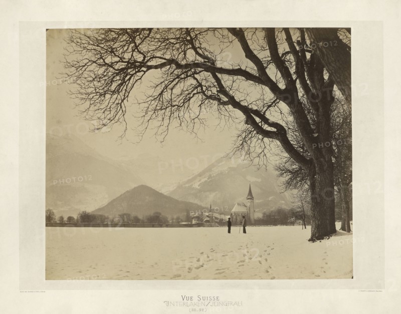 Interlaken , Jungfrau; Adolphe Braun, French, 1811 - 1877, Interlaken, Switzerland; about 1865; Albumen silver print