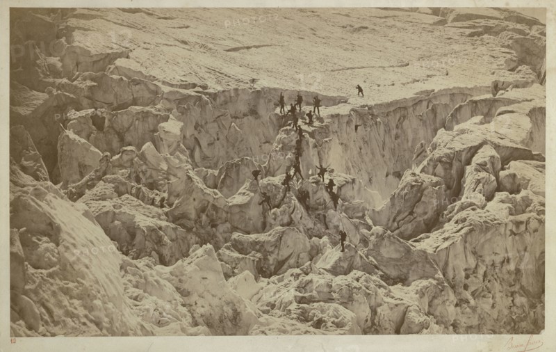 Ascent of Mont Blanc; Bisson Frères, French, active 1840 - 1864, about 1862; Albumen silver print