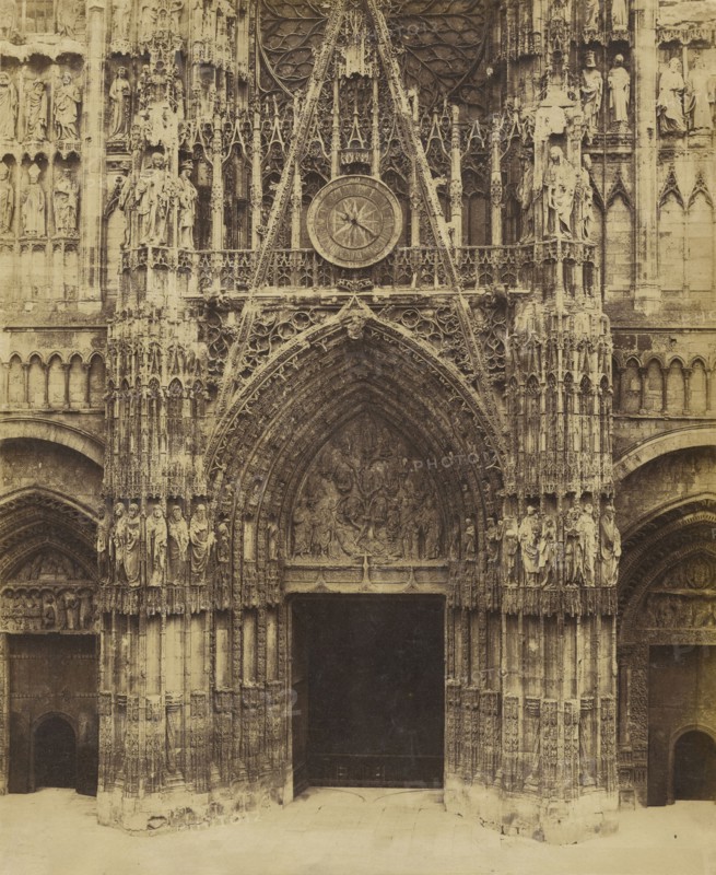Rouen Cathedral; Bisson Frères, French, active 1840 - 1864, Rouen, France; about 1854 - 1864; Albumen silver print