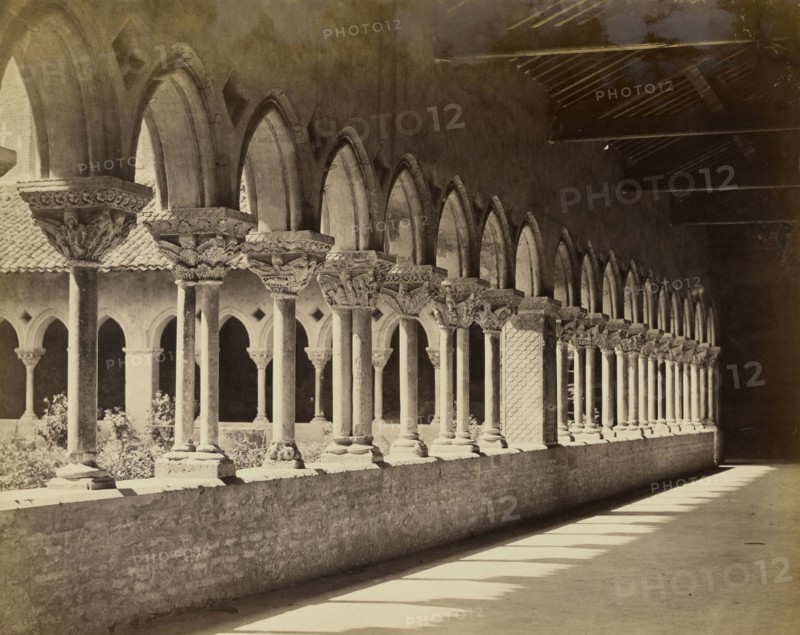 Moissac Cloister; Bisson Frères, French, active 1840 - 1864, France; 1857; Albumen silver print