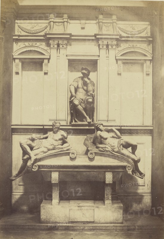 Michelangelo's Tomb of Lorenzo de' Medici, Florence; Fratelli Alinari, Italian, founded 1852, Florence, Italy; 1850s; Albumen
