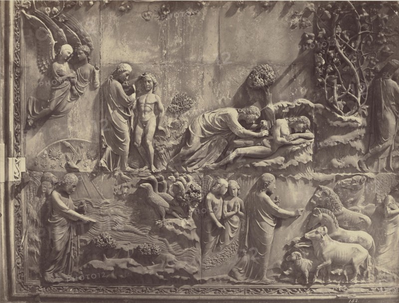 Bas-Relief on the Cathedral Facade; Fratelli Alinari, Italian, founded 1852, Florence, Italy; 1850s; Albumen silver print