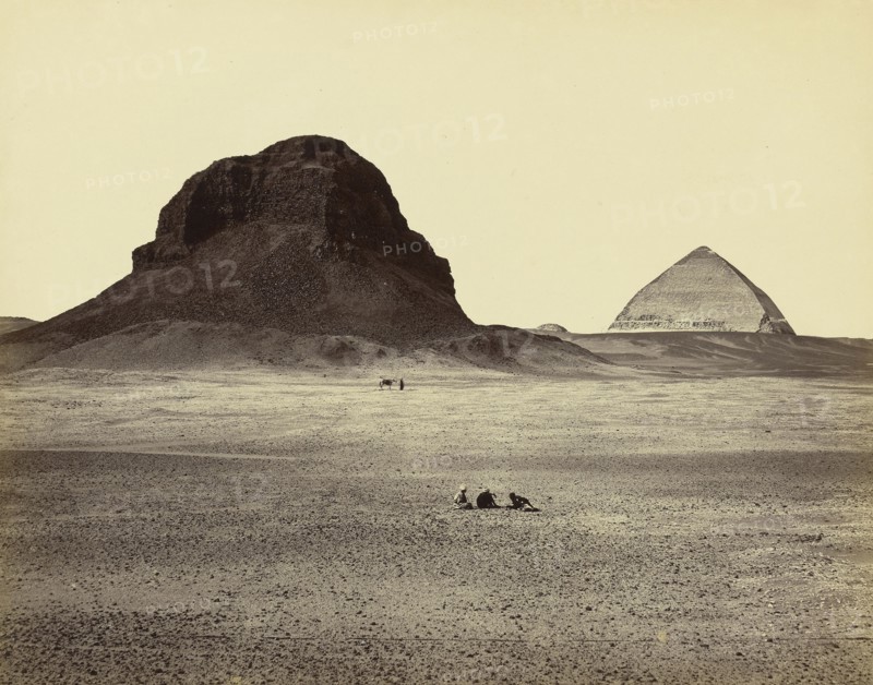The Pyramids of Dahshoor, From the East; Francis Frith, English, 1822 - 1898, 1857; Albumen silver print
