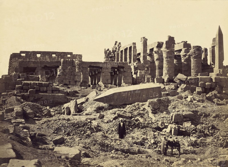 Temple of El-Karnak, From the South East; Francis Frith, English, 1822 - 1898, Egypt; 1857; Albumen silver print