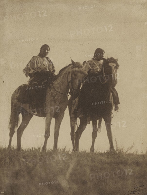 Sioux Girls; Edward S. Curtis, American, 1868 - 1952, 1907; Gelatin silver print; 40.2 x 30.5 cm 15 13,16 x 12 in
