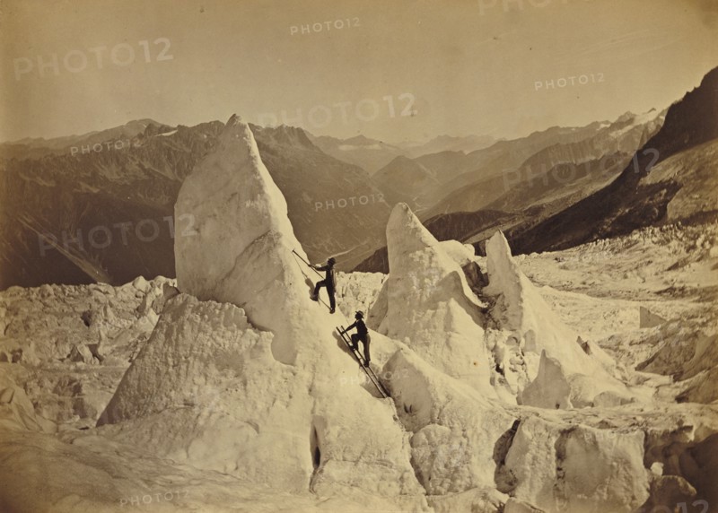 Pyramide de Glace sous les Grands Mulets; Florentin Charnaux, Swiss, 1832 - 1883, active Geneva, Switzerland 1850s - 1880s