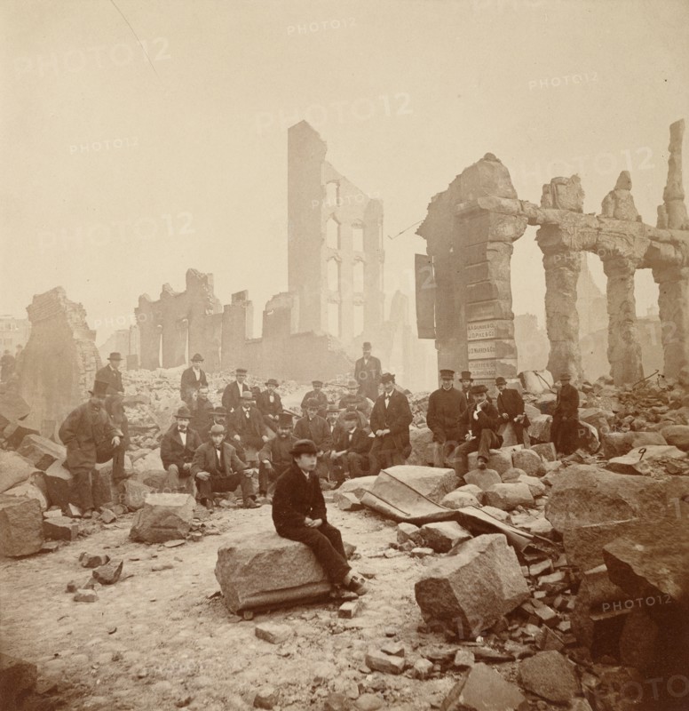 Corner of Perkins and Pearl Streets, Looking to Broad Street; James Wallace Black, American, 1825 - 1896, 1872; Albumen silver
