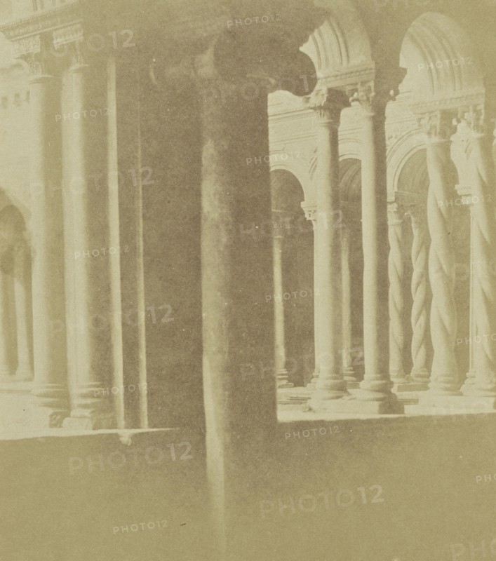 Columns; Italian; about 1850 - 1860; Salted paper print; 21 x 17.4 cm 8 1,4 x 6 7,8 in
