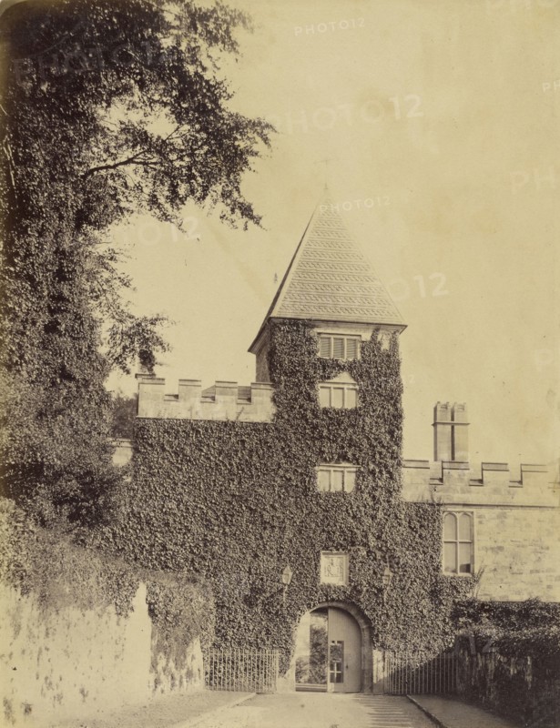 Entrance Gate and Tower, Lismore Castle; Francis Edmond Currey, British, 1814 - 1896, County Waterford, Ireland; 1863; Albumen
