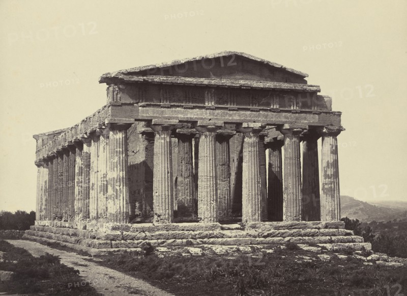 Temple de la Concorde, Agrigente, Paul-Marcellin Berthier, French, 1822 - 1912, about 1862; Albumen silver print