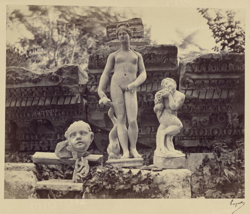 Roman Sculpture - Nîmes; Louis Huguet, French, active Nîmes, France 1870s, Nimes, France; 1870s; Albumen silver print