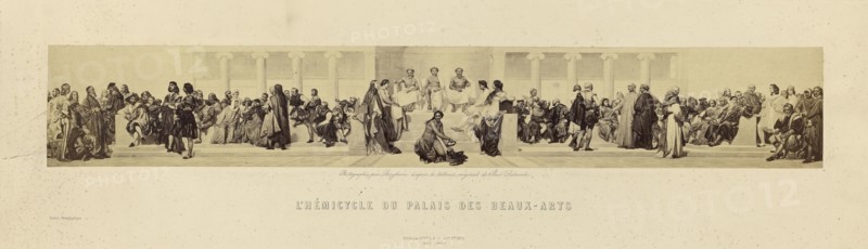 L'Hemicycle du Palais des Beaux-Arts  by Paul Delaroche; Goupil & Cie., French, active 1839 - 1860s, Paris, France; 1858
