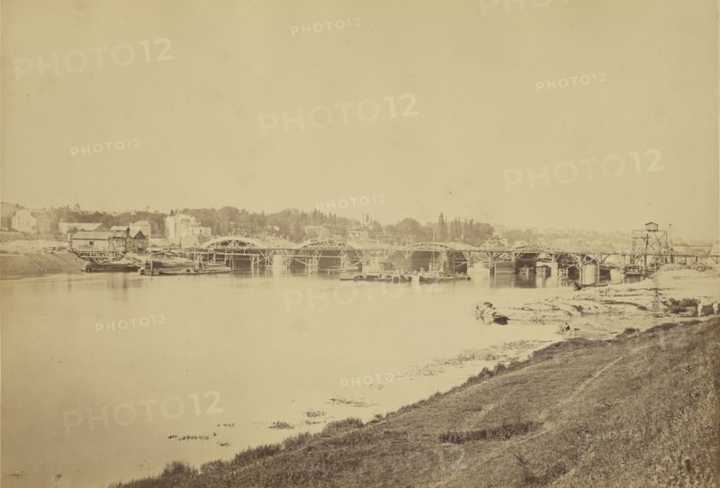Auteuil, Pont du Point du Jour; Auguste Hippolyte Collard, French, 1812 - 1885,1897, about 1866; Albumen silver print