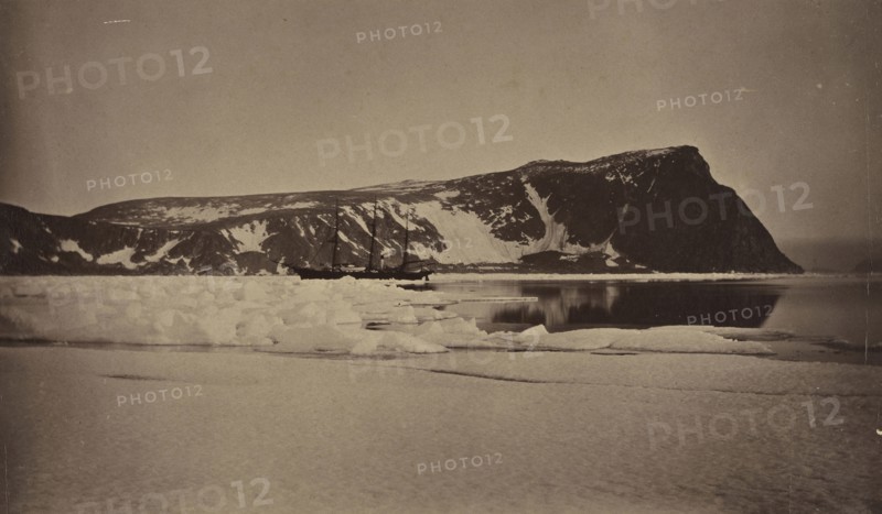 Ship in Arctic Ocean; William Bradford, American, 1823 - 1892, Arctic Ocean; about 1873; Albumen silver print
