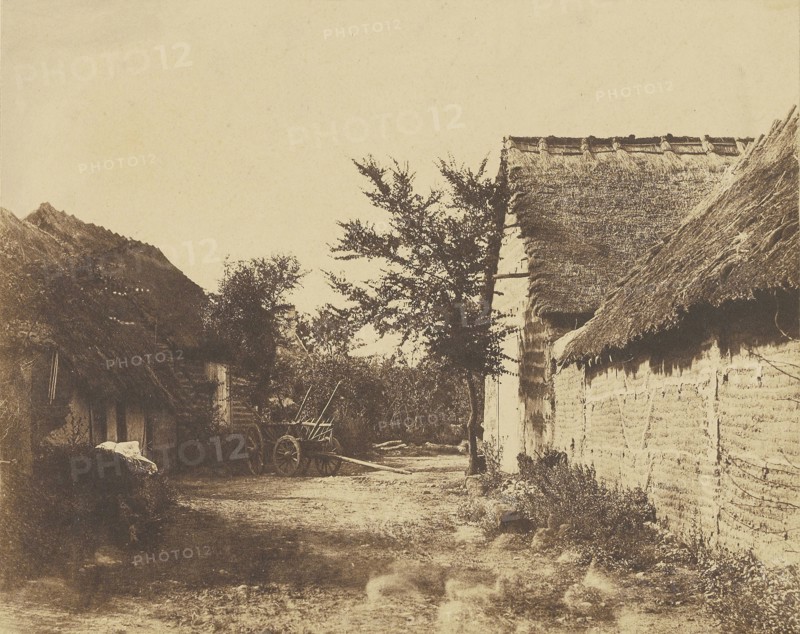 Chaumiere aux oies a Boursadiere, Allier; André Giroux, French, 1801 - 1879, France; about 1855; Salted paper print; 21.4 x 27